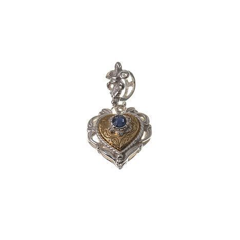 Anhänger 925 Silber Trachtenschmuck Zirkonia blau