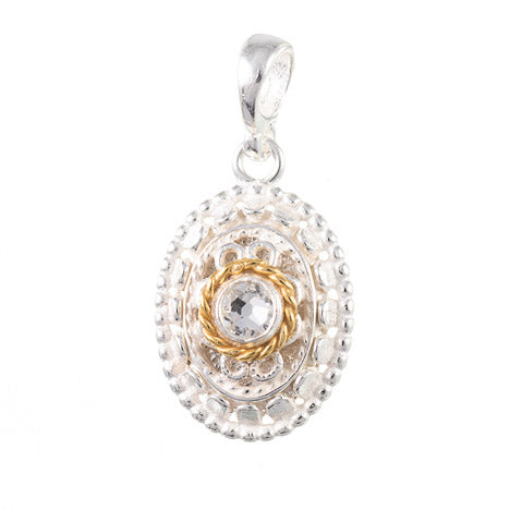 Anhänger 925 Silber Trachtenschmuck Zirkonia weiß