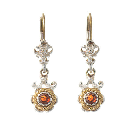 Ohrringe 925 Silber Trachtenschmuck Granat