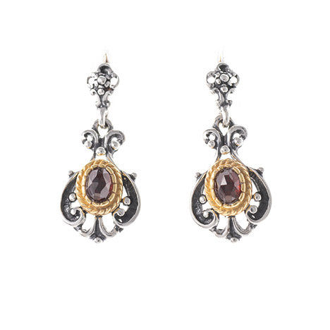 Ohrringe 925 Silber Trachtenschmuck Granat