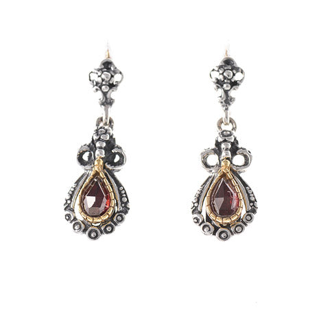 Ohrringe 925 Silber Trachtenschmuck Granat