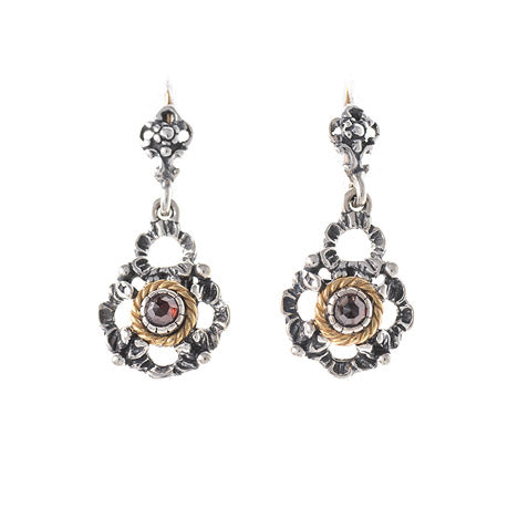 Ohrringe 925 Silber Trachtenschmuck Granat