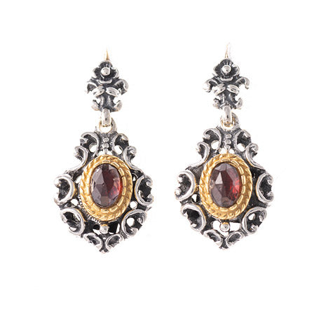 Ohrringe 925 Silber Trachtenschmuck Granat