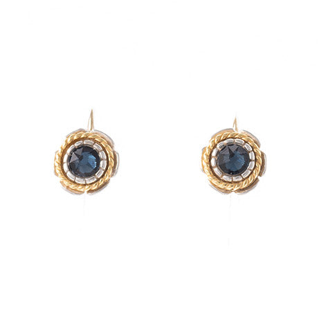 Ohrringe 925 Silber Trachtenschmuck Zirkonia blau