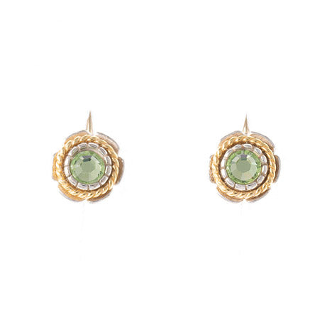 Ohrringe 925 Silber Trachtenschmuck Zirkonia grün