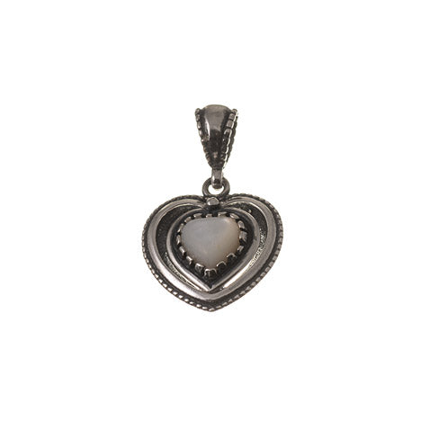 Anhänger 925 Silber Trachtenschmuck Perlmutt braun