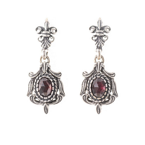 Ohrringe 925 Silber Trachtenschmuck Granat