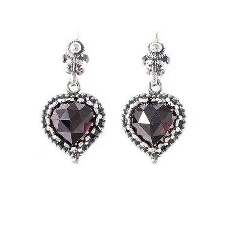 Ohrringe 925 Silber Trachtenschmuck Granat