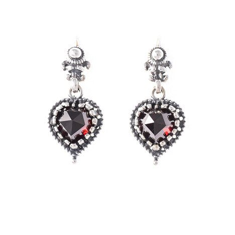 Ohrringe 925 Silber Trachtenschmuck Granat