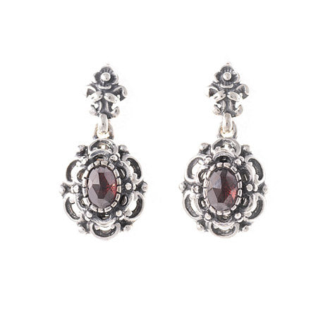 Ohrringe 925 Silber Trachtenschmuck Granat