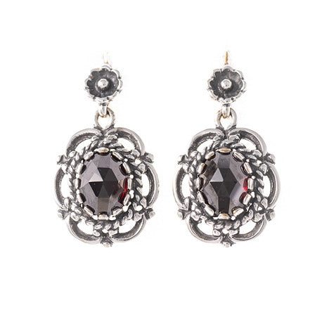 Ohrringe 925 Silber Trachtenschmuck Granat