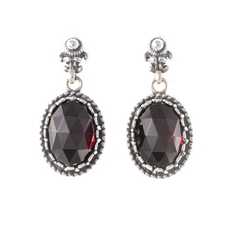 Ohrringe 925 Silber Trachtenschmuck Granat