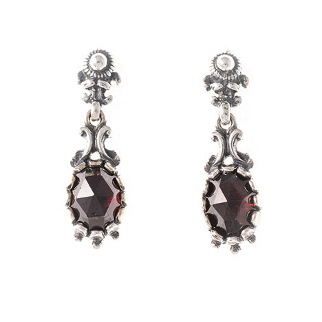 Ohrringe 925 Silber Trachtenschmuck Granat