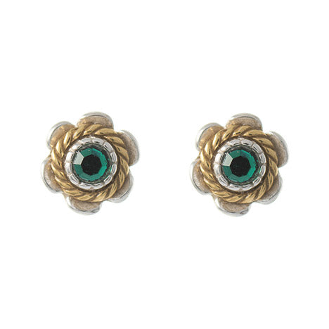 Ohrstecker 925 Silber Trachtenschmuck Zirkonia dunkelgrün Bis 400 Euro