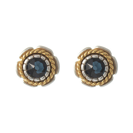 Ohrstecker 925 Silber Trachtenschmuck Zirkonia blau