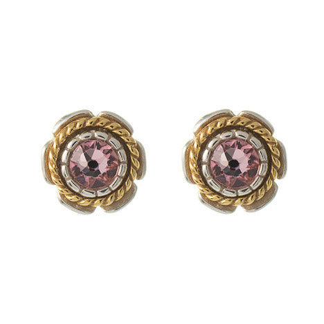 Ohrstecker 925 Silber Trachtenschmuck Zirkonia rosa