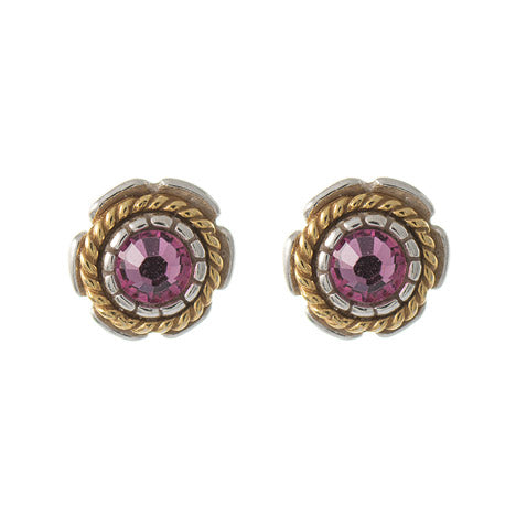 Ohrstecker 925 Silber Trachtenschmuck Zirkonia pink