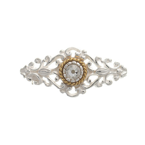 Brosche 925 Silber Trachtenschmuck Zirkonia kristall