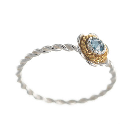 Ring 925 Silber Trachtenschmuck Zirkonia hellblau