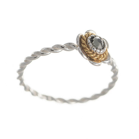Ring 925 Silber Trachtenschmuck Zirkonia anthrazit