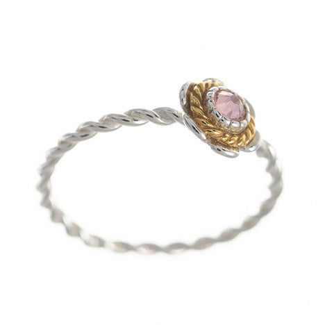 Ring 925 Silber Trachtenschmuck Zirkonia rosa