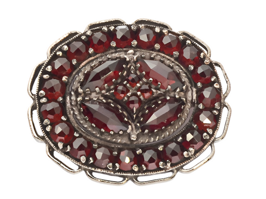 Brosche Granat 925