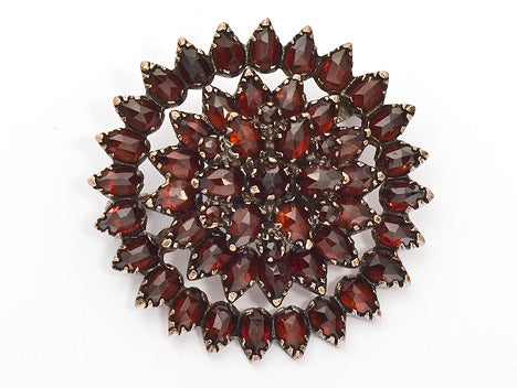 Brosche Granat 925