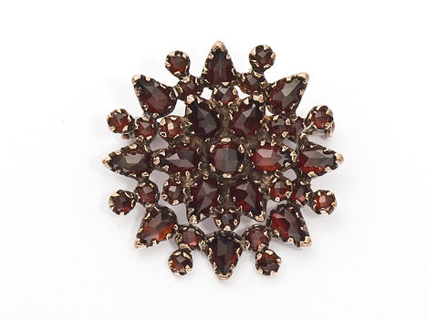 Brosche Granat 925