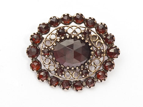 Brosche Granat 925