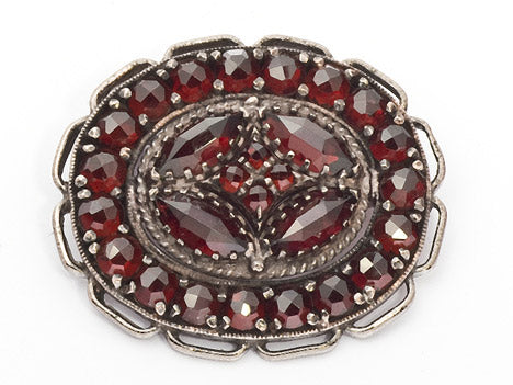 Brosche Granat 925