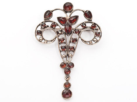Brosche Granat 925