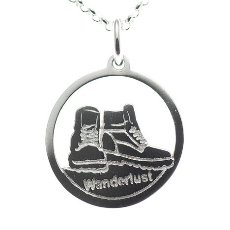 Anhänger Wanderlust 925 Silber mit Kette