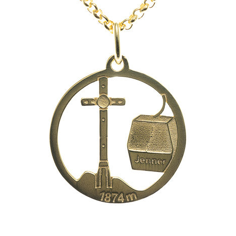 Anhänger Jenner 925 Silber vergoldet mit Kette 45 cm