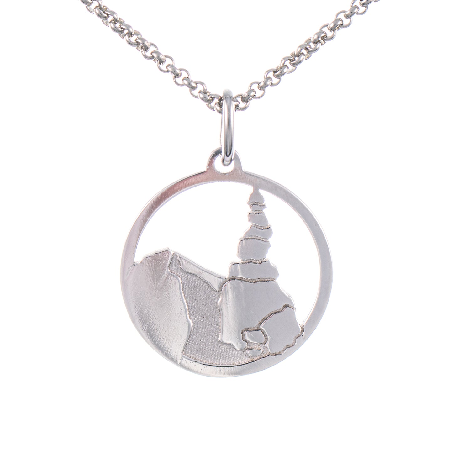 Anhänger Stoamandl Steinmännchen 925 Silber mit Kette 45cm