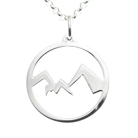 Anhänger Watzmann Berchtesgaden 925 Silber - ohne Schriftzug mit Kette 45cm