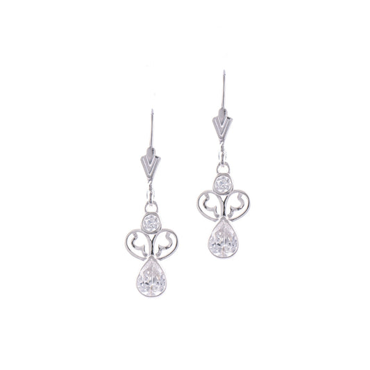 Ohrringe 925 Silber Zirkonia weiss