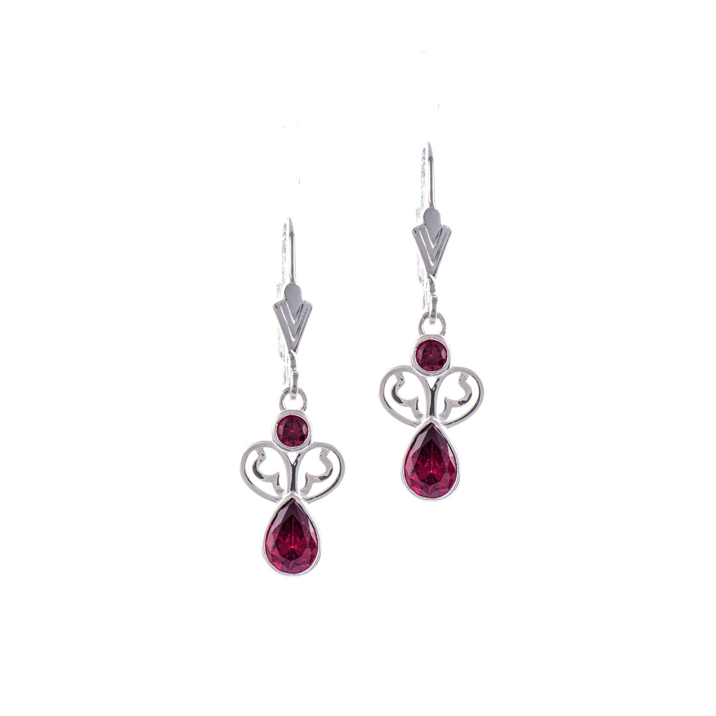 Ohrringe 925 Silber Zirkonia beere