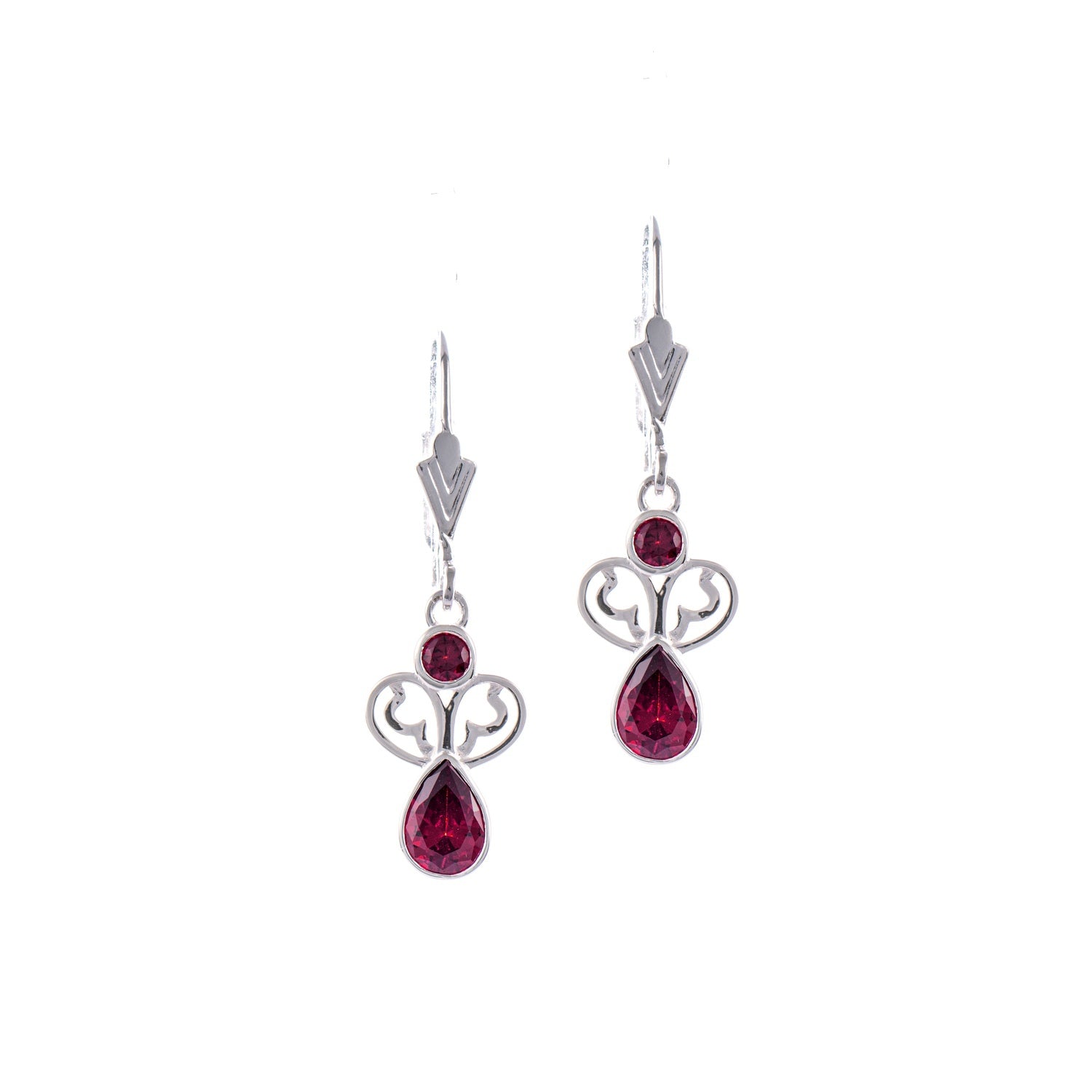 Ohrringe 925 Silber Zirkonia beere