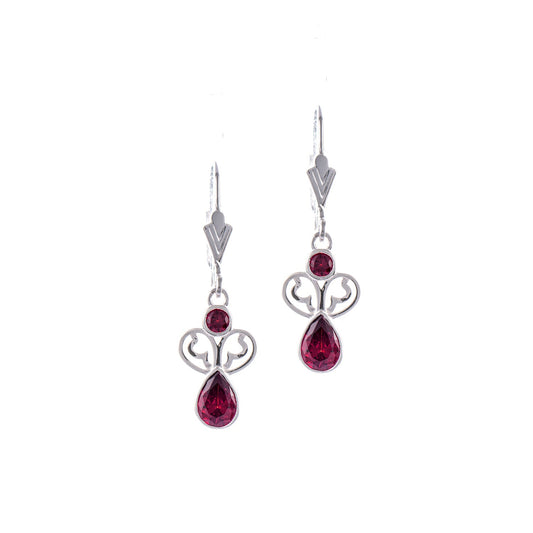 Ohrringe 925 Silber Zirkonia beere