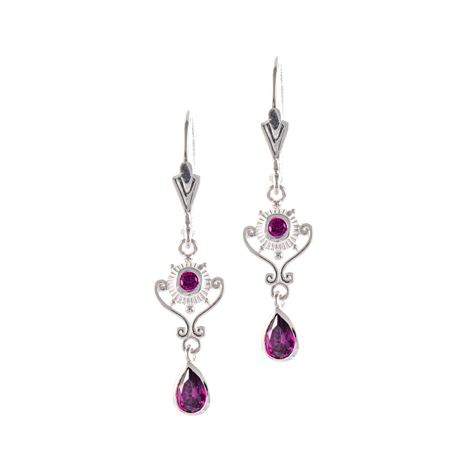 Ohrringe 925 Silber Zirkonia beere