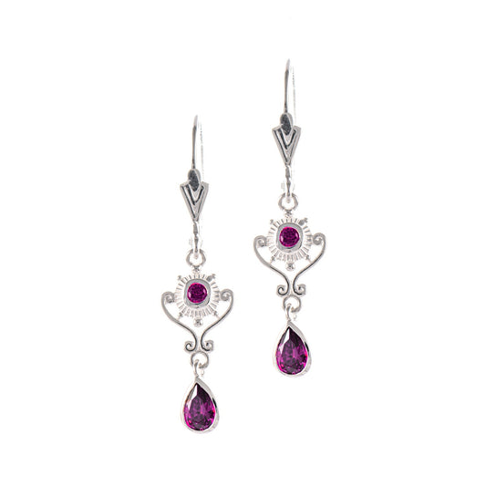 Ohrringe 925 Silber Zirkonia beere