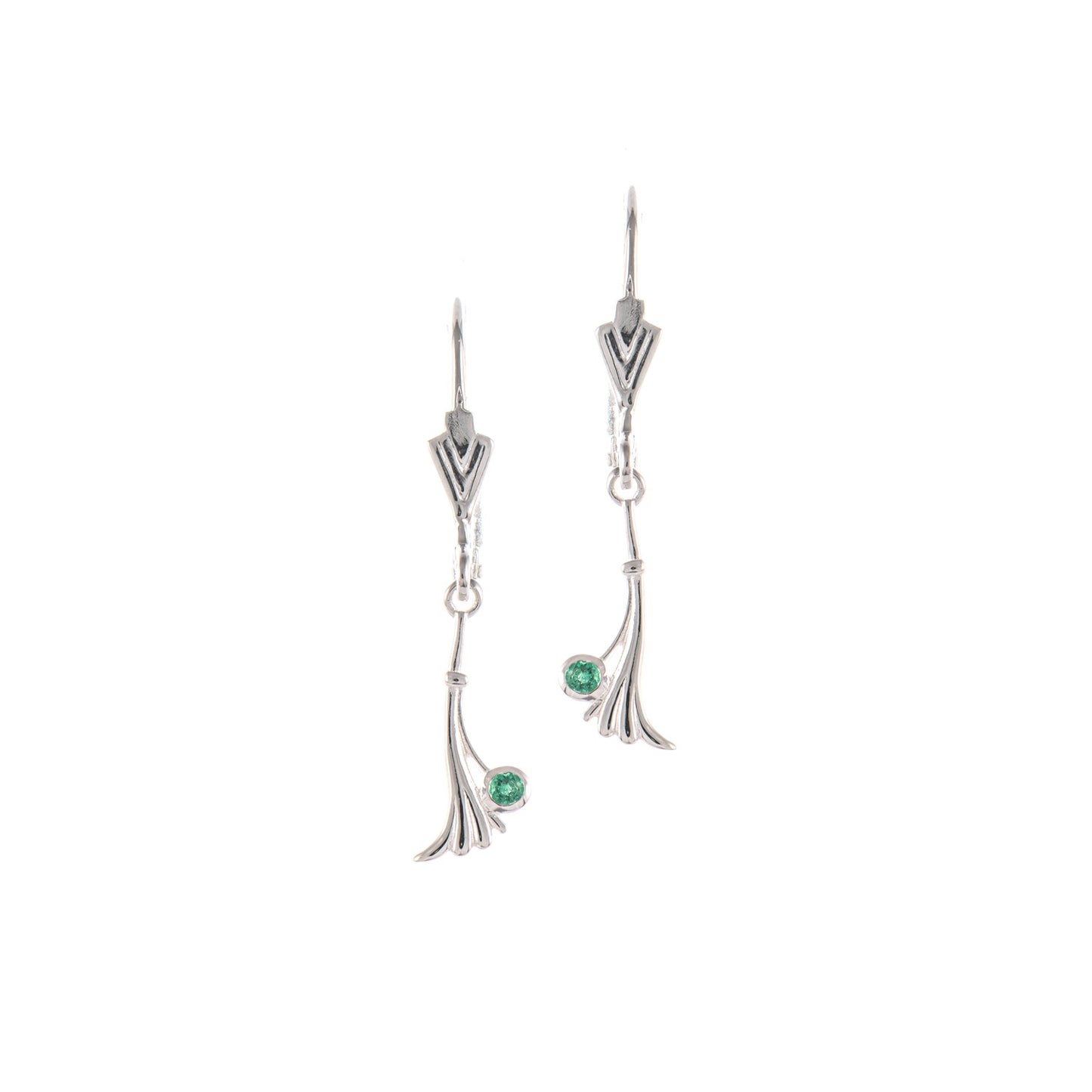 Ohrringe 925 Silber Zirkonia grün