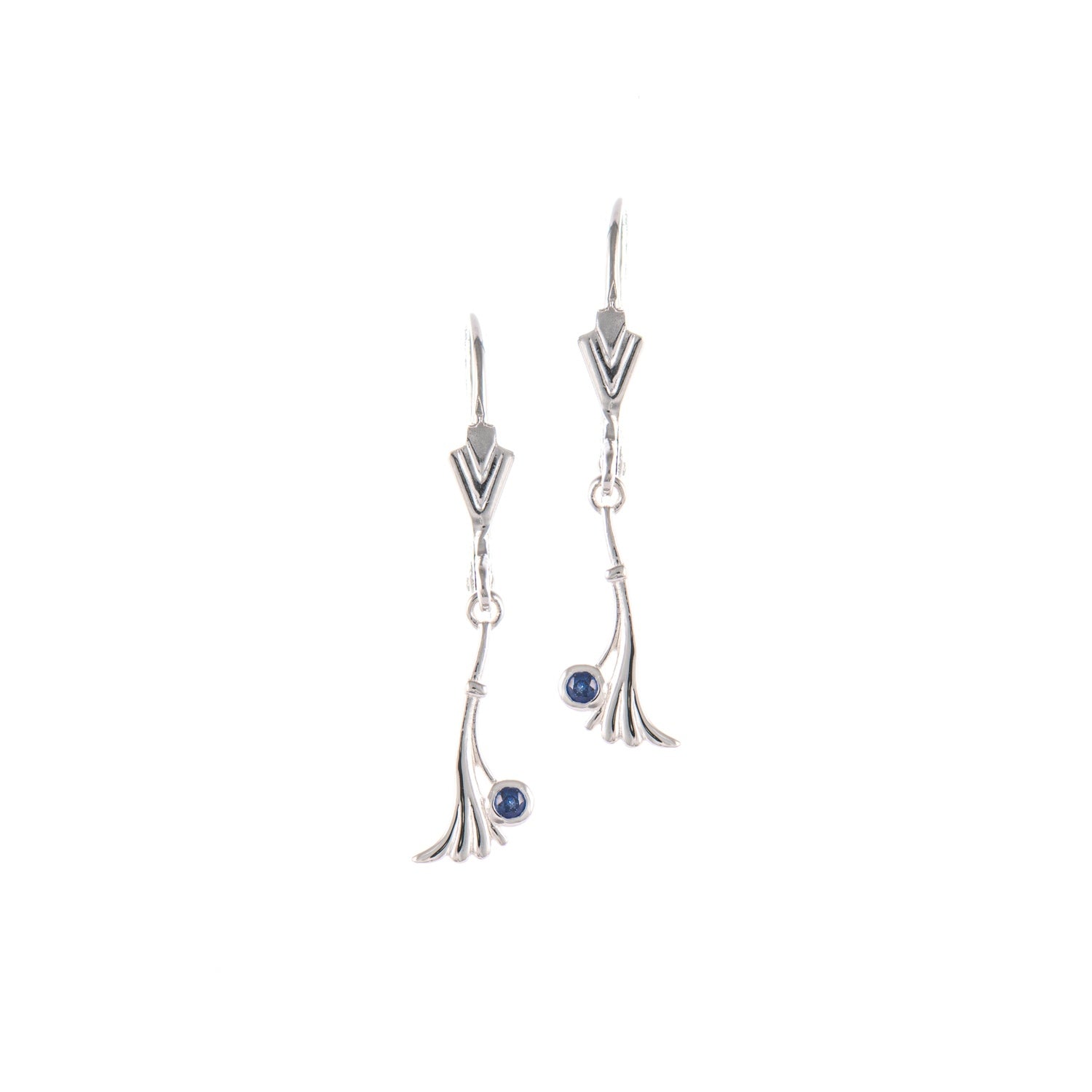 Ohrringe 925 Silber Zirkonia blau