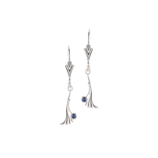 Ohrringe 925 Silber Zirkonia blau