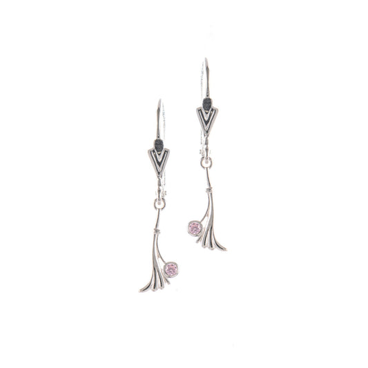 Ohrringe 925 Silber Zirkonia rosa