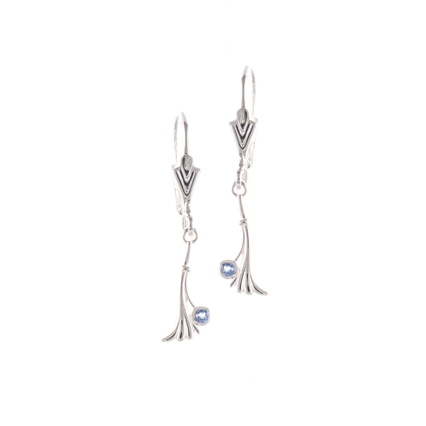 Ohrringe 925 Silber Zirkonia hellblau
