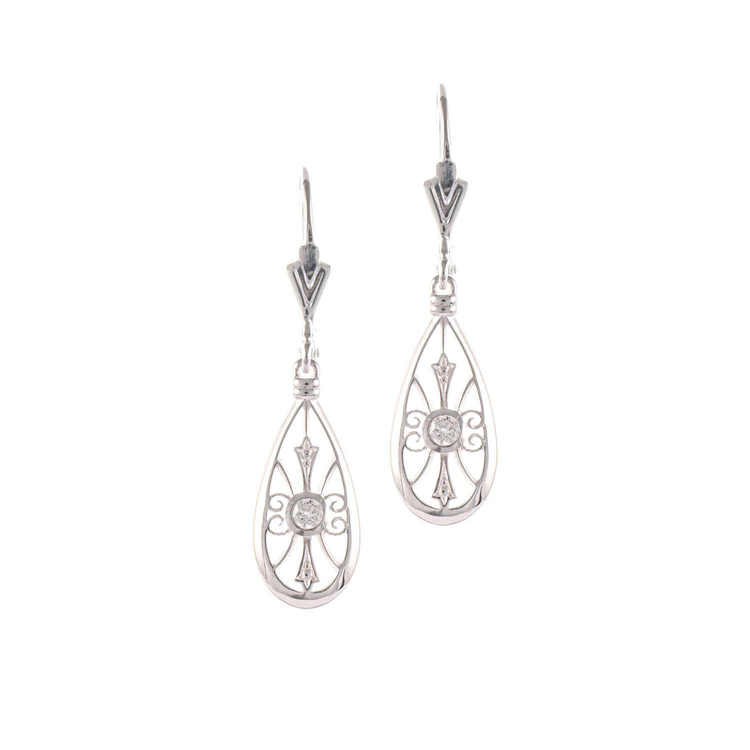 Ohrringe 925 Silber Zirkonia weiss