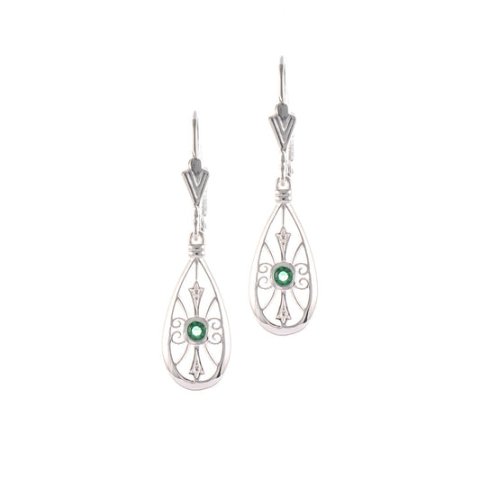 Ohrringe 925 Silber Zirkonia grün