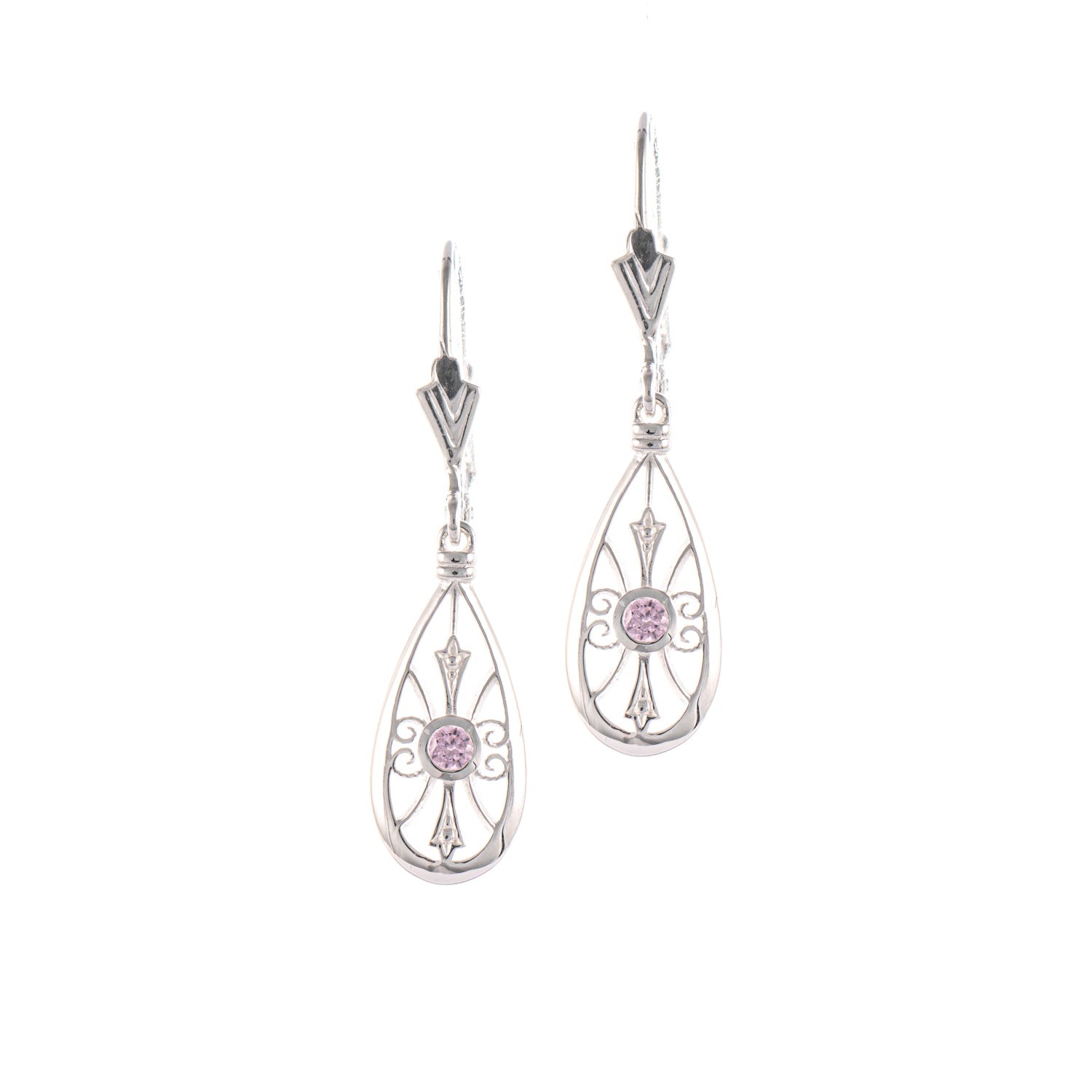 Ohrringe 925 Silber Zirkonia rosa
