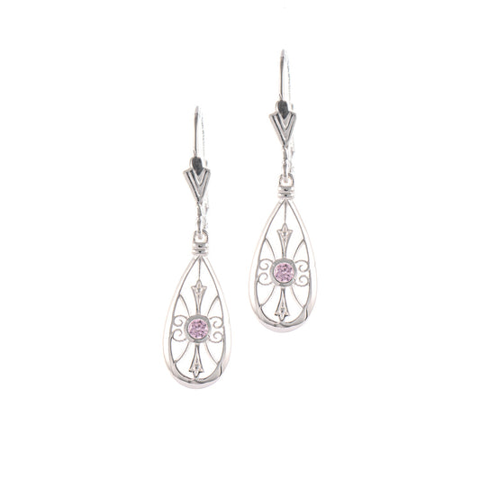 Ohrringe 925 Silber Zirkonia rosa